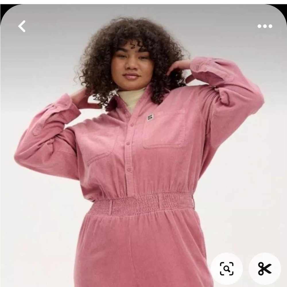 Lucy And Yak Eddie Jumpsuit Dusky Pink Organic Cotton 2XL